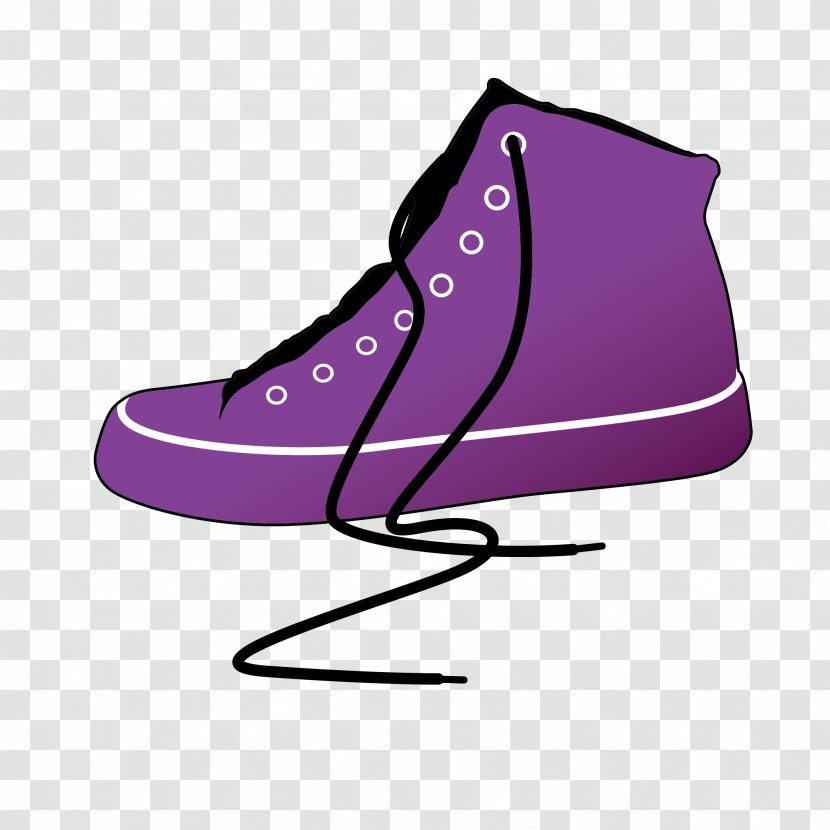Shoelaces Sneakers Clip Art - Violet - Canvas Transparent PNG