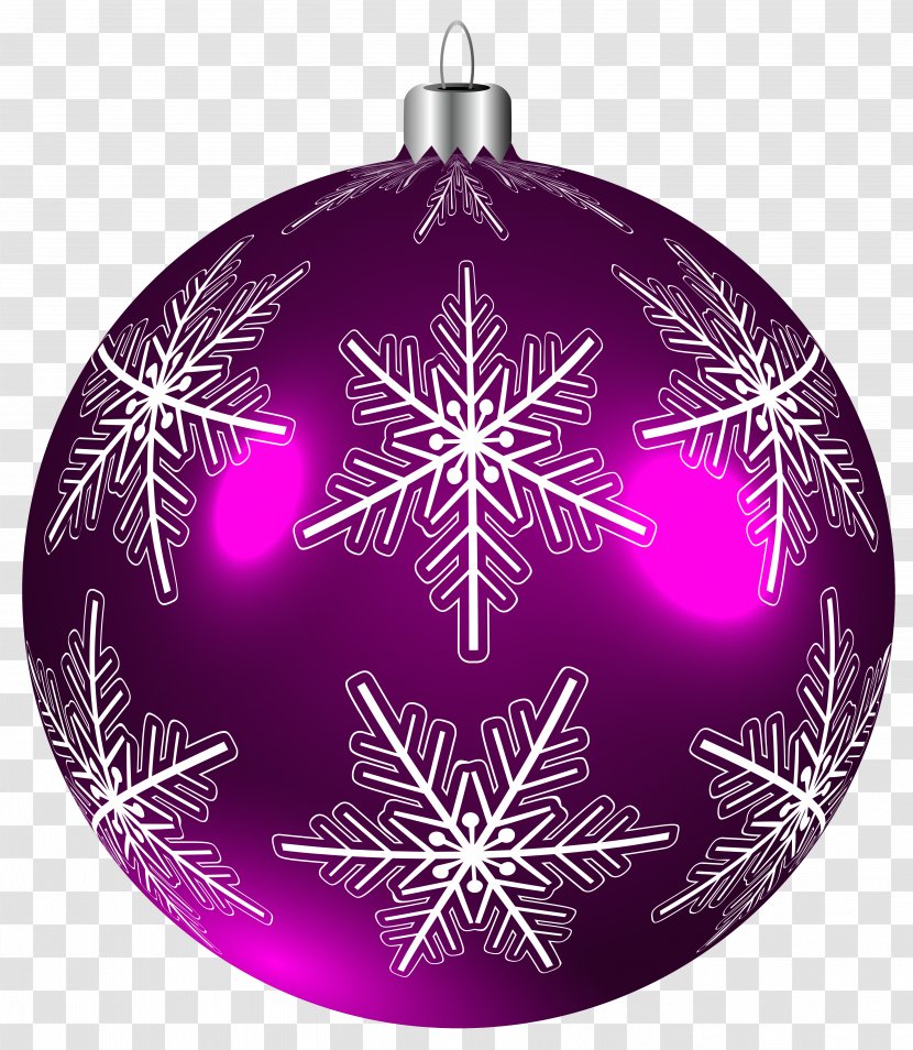 Christmas Ornament Clip Art - Ball - Beautiful Purple Clip-Art Image Transparent PNG