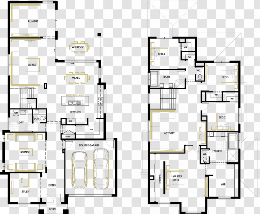 Floor Plan Design House Open - Rock Block Transparent PNG