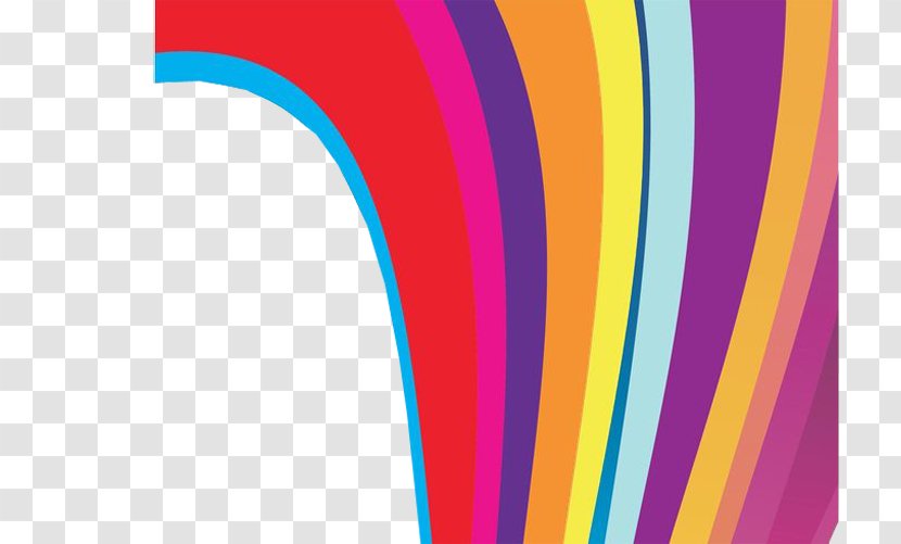 Line Rainbow Graphic Design - Pink - Lines Background Transparent PNG