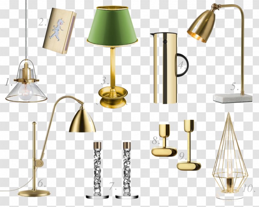 Brass Lamp Lighting Light Fixture Transparent PNG