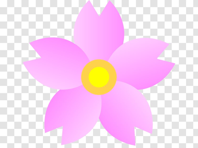 Petal Flower Cherry Blossom Clip Art - Color Gradient Transparent PNG