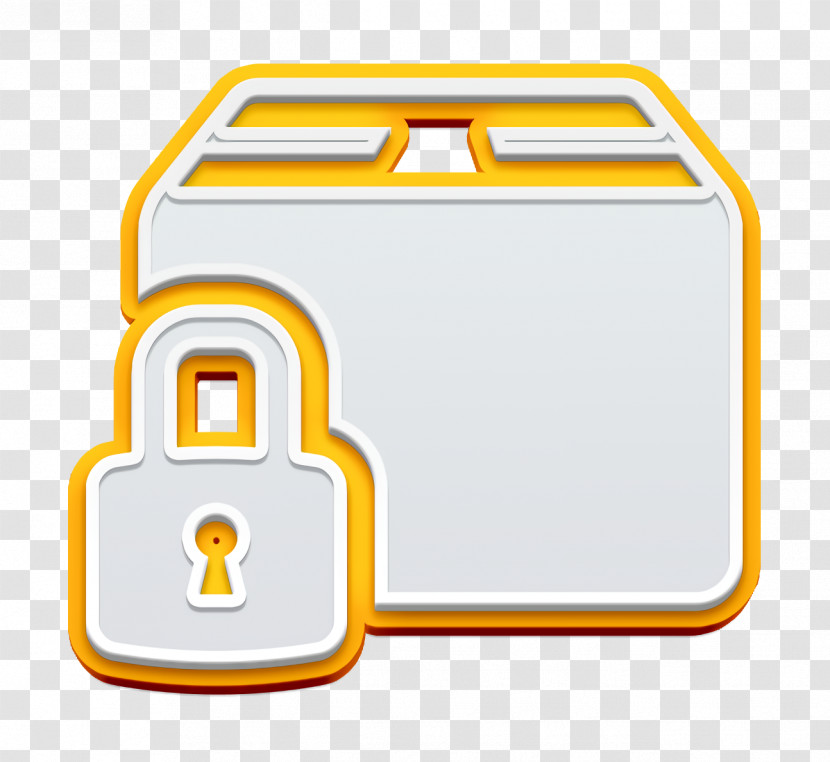 Lock Icon Locked Package Icon Logistics Delivery Icon Transparent PNG