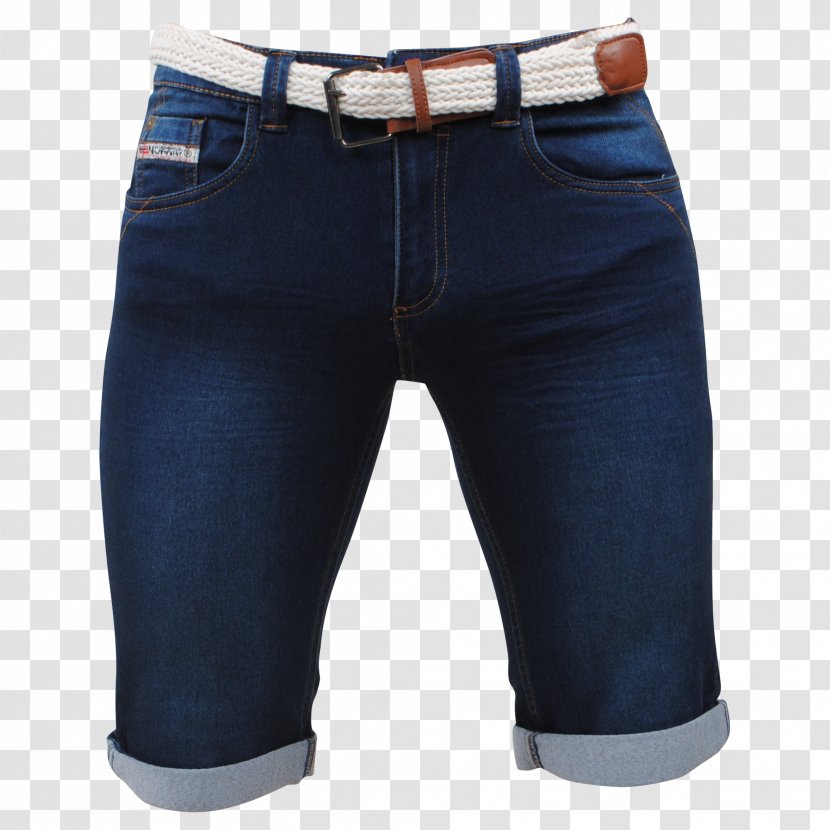 Jeans Denim Fashion Bermuda Shorts - Belt Transparent PNG