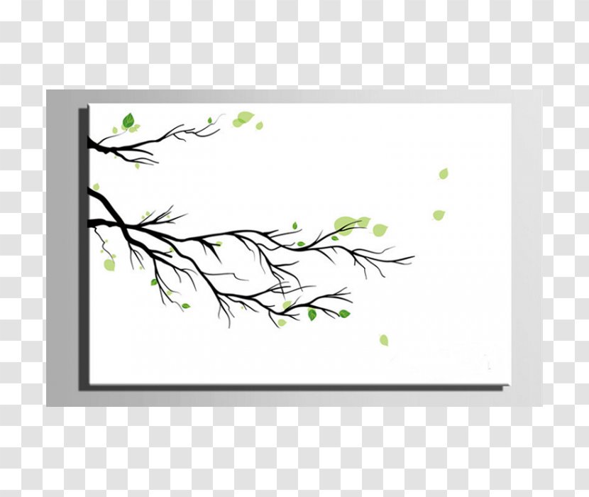 Canvas Print Branch Leaf Wedding - Border Transparent PNG