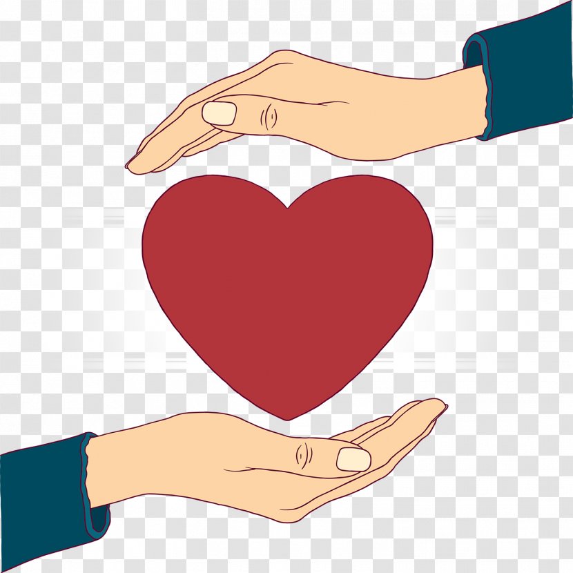 Hand Illustration - Heart - Simple Public Opinion Vector Graphics Transparent PNG