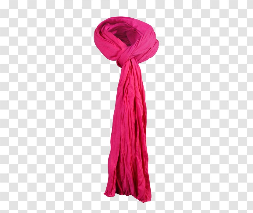 Scarf Pink Red Kerchief Clothing Accessories - Magenta - Silk Transparent PNG