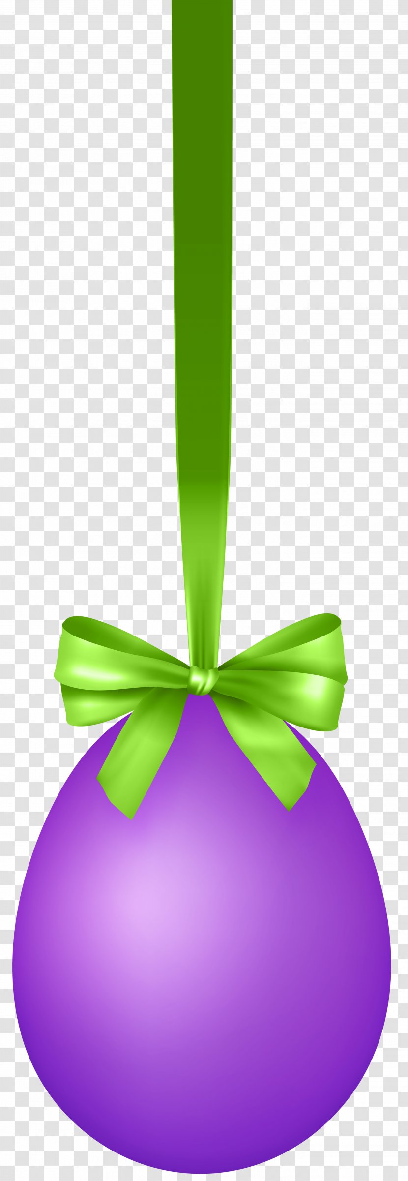 Leaf Green - Plant - Purple Hanging Easter Egg With Bow Transparent Clip Art Image Transparent PNG