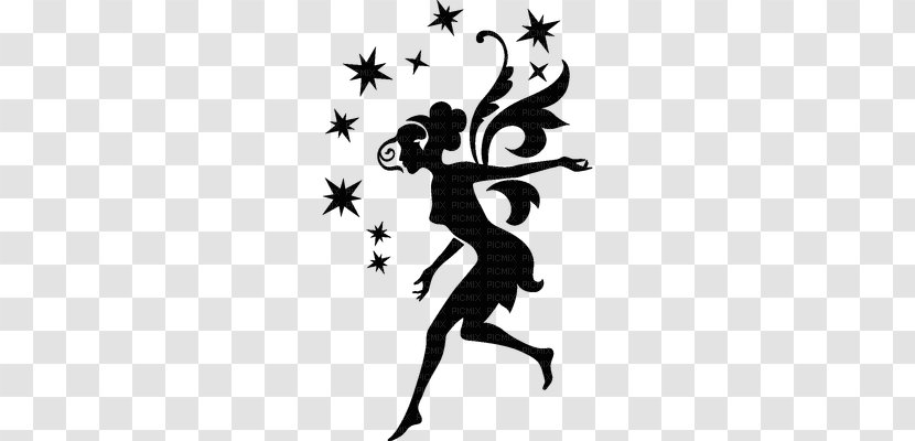 Stencil Silhouette Painting Dance Dancing Fairies - Flower Transparent PNG