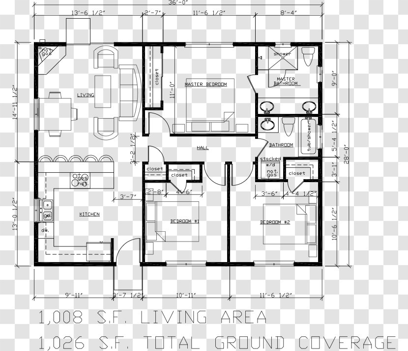 Floor Plan House Cottage Log Cabin - Schematic Transparent PNG
