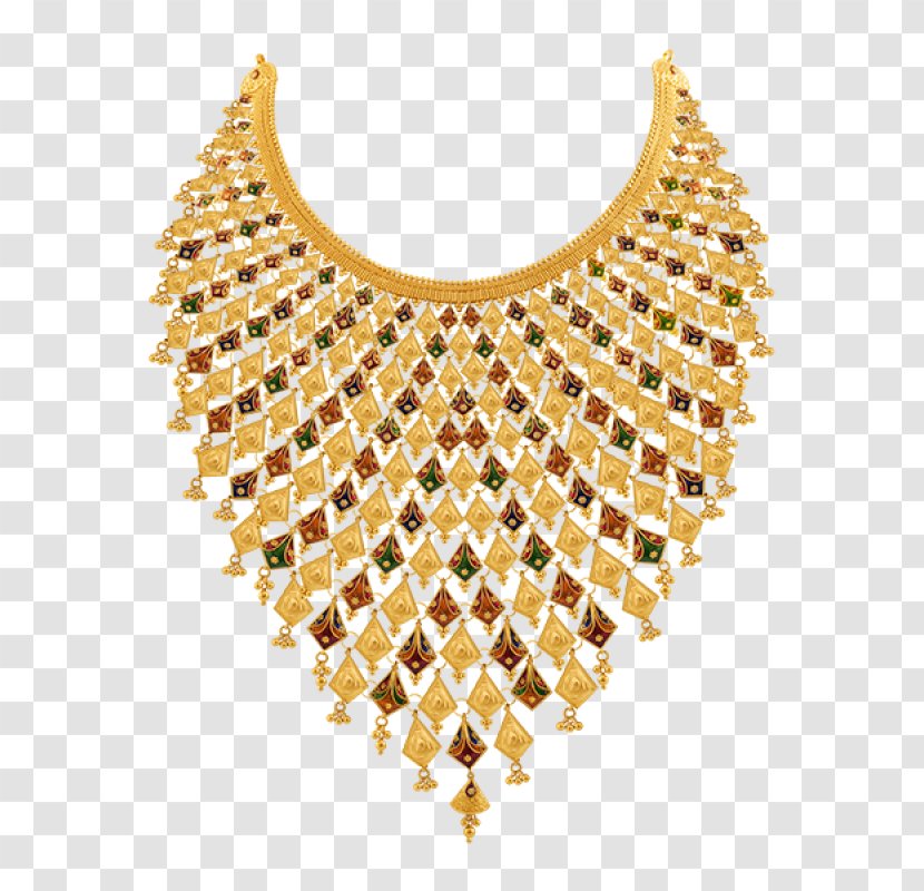 Earring Jewellery Necklace Colored Gold - Jewelry Design Transparent PNG