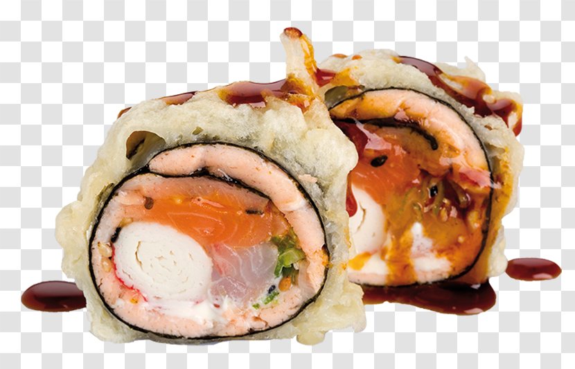 Sushi Tempura Sashimi Japanese Cuisine Surimi - Sauce - Roll Transparent PNG