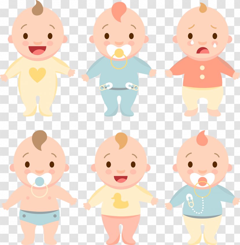 Infant Download - Flower - Pink Cute Little Baby Cartoon Vector Transparent PNG