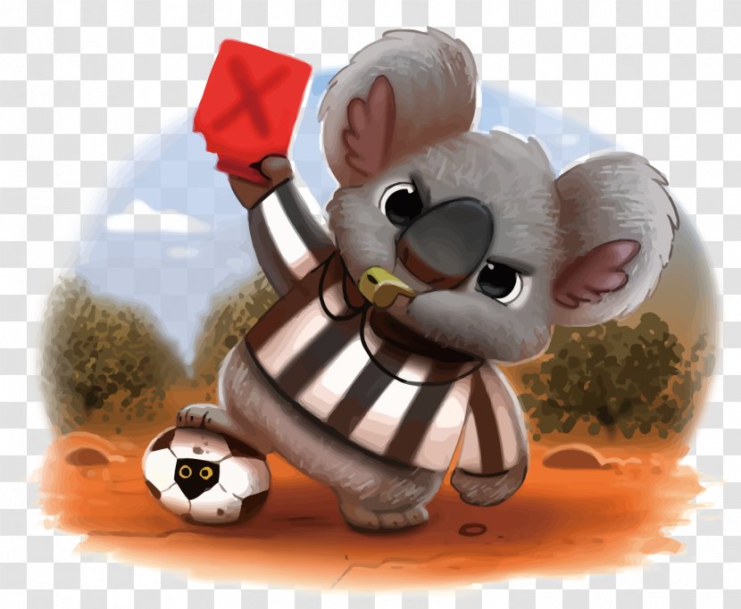 Drawing DeviantArt Painting Cartoon Illustration - Toy - Vector Koala Referee Transparent PNG