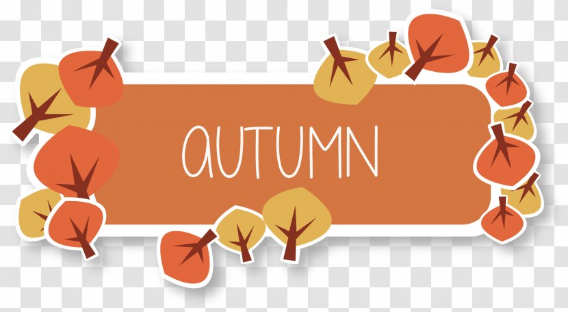 Autumn Euclidean Vector Clip Art - Produce - Title Box Transparent PNG