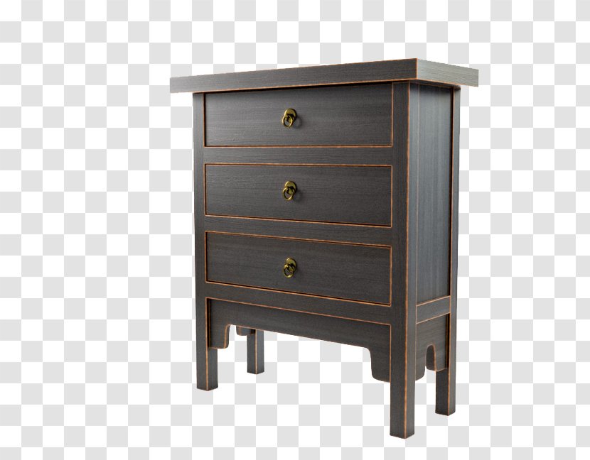 Nightstand Drawer Cabinetry Brown - Chinese Cabinet With Frame Transparent PNG