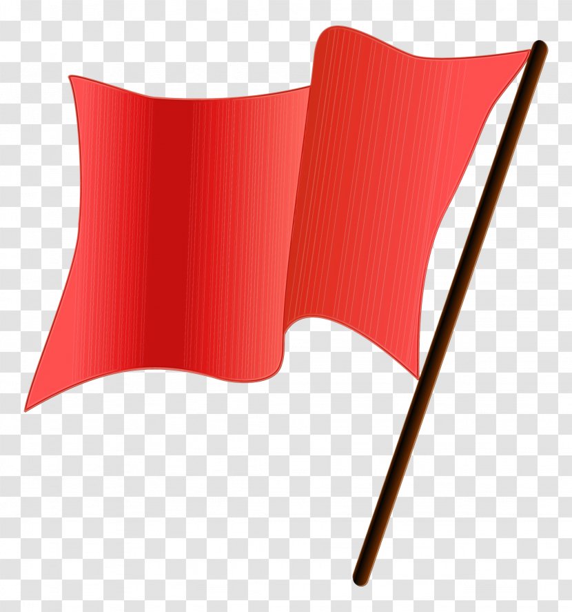 Flag Cartoon - Red - Carmine Transparent PNG