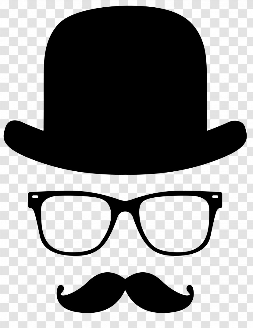 Moustache T-shirt Top Hat Beard - Black And White Transparent PNG