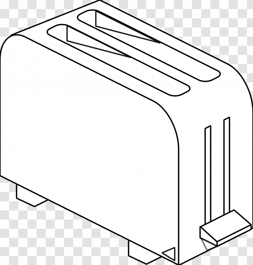 Toaster Black And White Coloring Book Clip Art - Furniture Transparent PNG