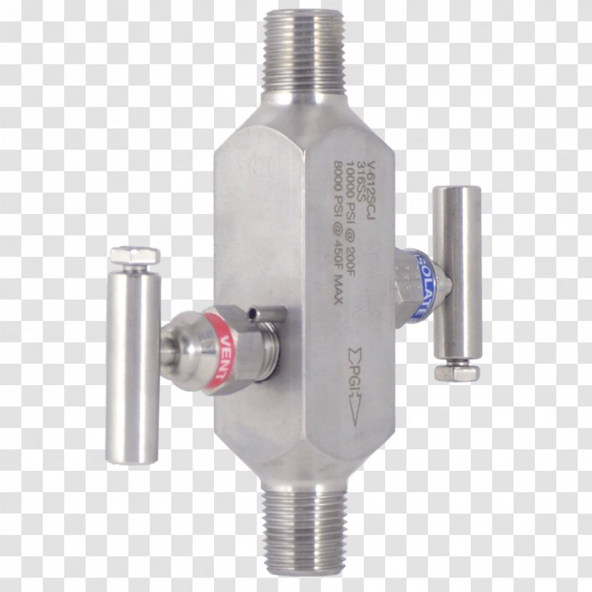 Cylinder Angle Product - Hardware - OMB Valves Double Block Transparent PNG