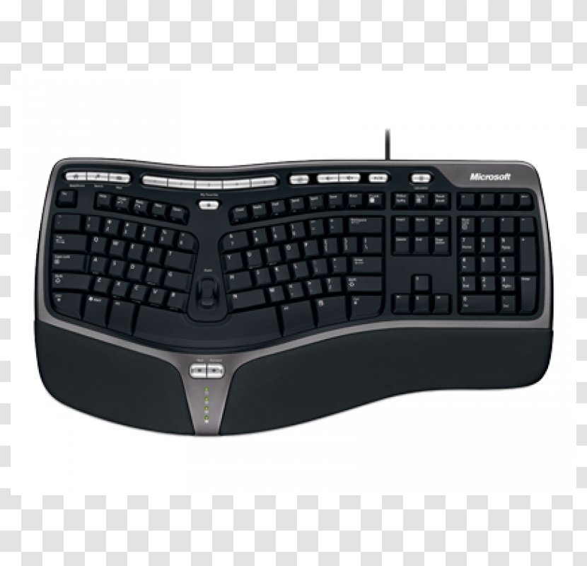 Computer Keyboard Microsoft Natural Ergonomic 4000 Polonais - Electronic Device Transparent PNG