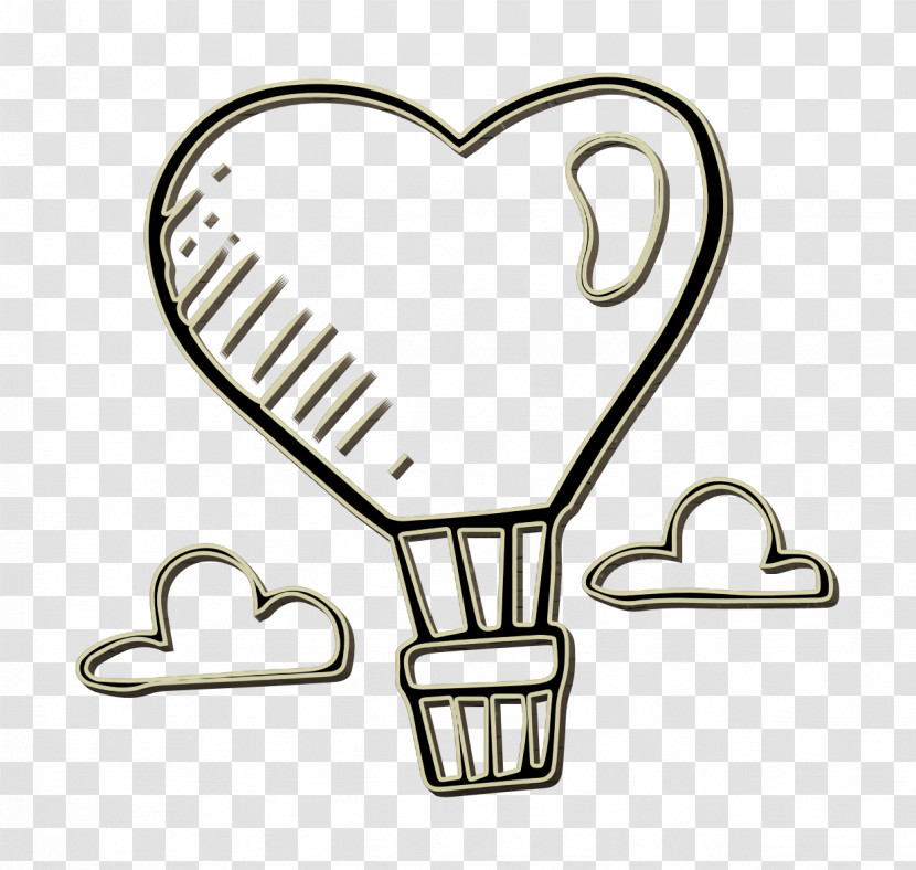 Heart Icon Transport Icon Hand Drawn Love Elements Icon Transparent PNG