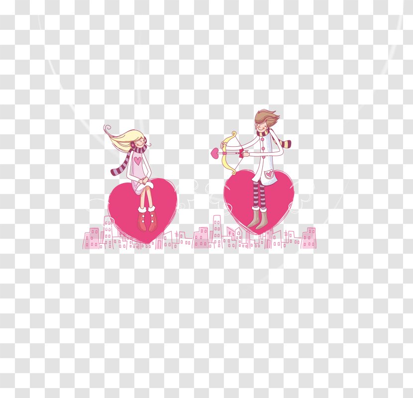 Cupid Heart Valentines Day - 3d Computer Graphics - Valentine's Cartoon Creative Transparent PNG