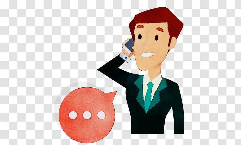 Cartoon Character Communication Male Transparent PNG