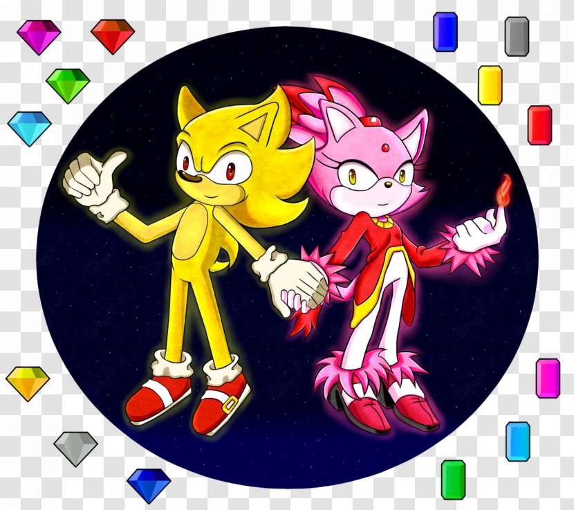 Sonic & Sega All-Stars Racing Blaze The Cat Colors Knuckles - Drawing Transparent PNG