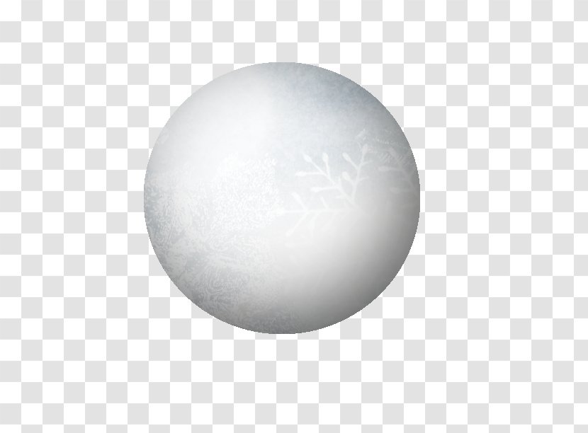 Snowflake White - Sphere - Ball Transparent PNG
