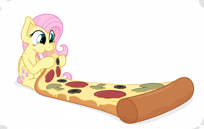Pizza Fluttershy Rainbow Dash Eating - Cheese Transparent PNG