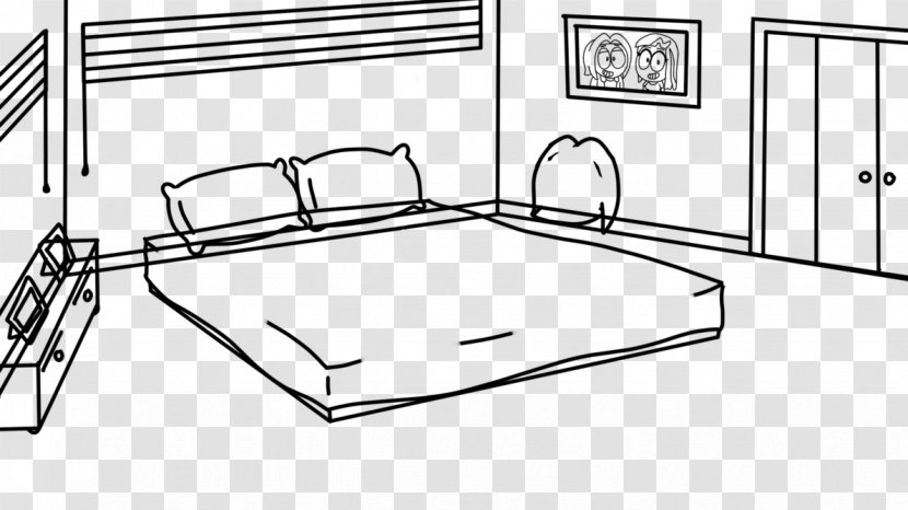 Bed Frame White Cartoon - Structure - Design Transparent PNG