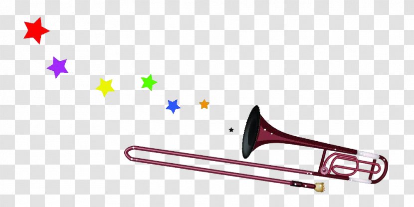 Trombone Stock Illustration Photography - Silhouette - Trumpet Five-pointed Star Transparent PNG