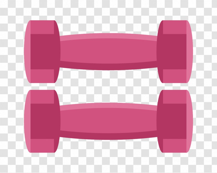 Dumbbell - Rectangle - Vector Pink Transparent PNG