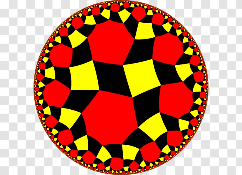 Tessellation Hyperbolic Geometry Square Tiling Honeycomb - Plane Transparent PNG