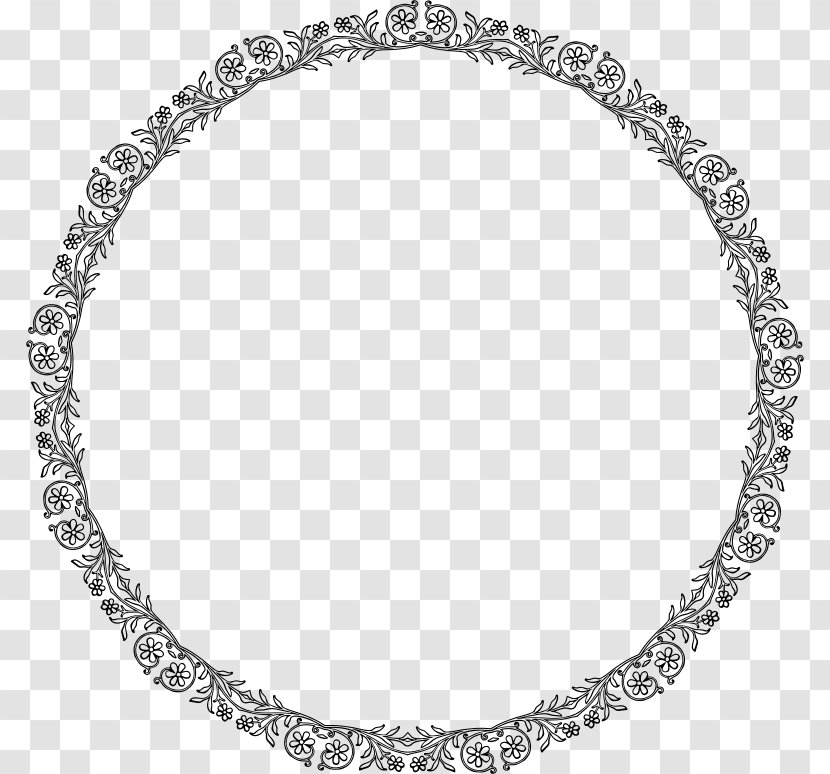 Drawing Clip Art - Bracelet - Circle Flower Frame Transparent PNG