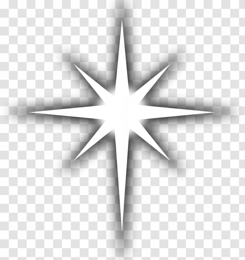 Line Art Drawing Clip - Black And White - WHITE STARS Transparent PNG
