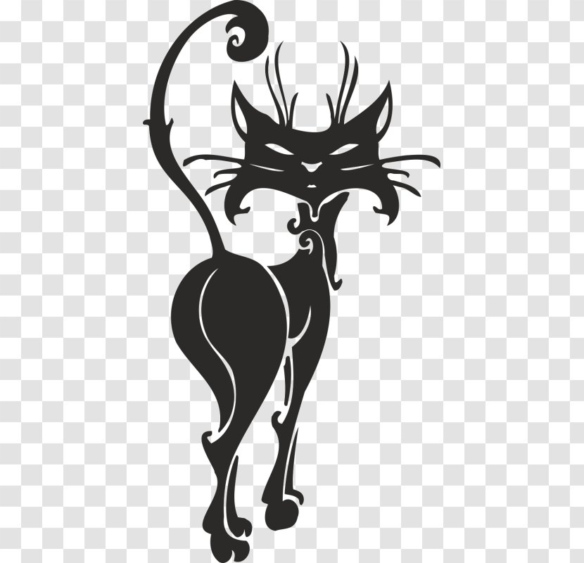 Head Deer Black-and-white Silhouette Line Art - Temporary Tattoo Tail Transparent PNG