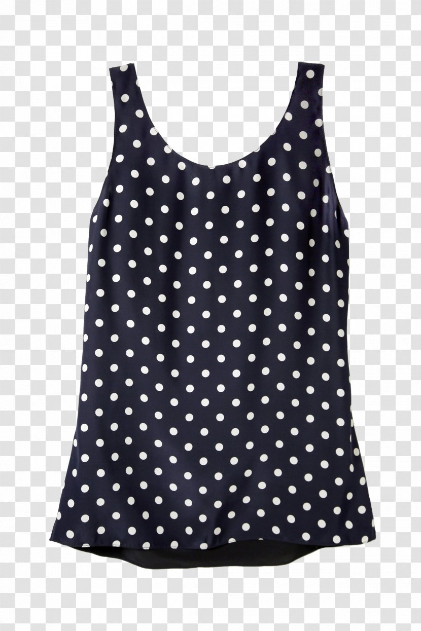 Top Polka Dot Sleeve One-piece Swimsuit Dress - Vest - Silk Transparent PNG