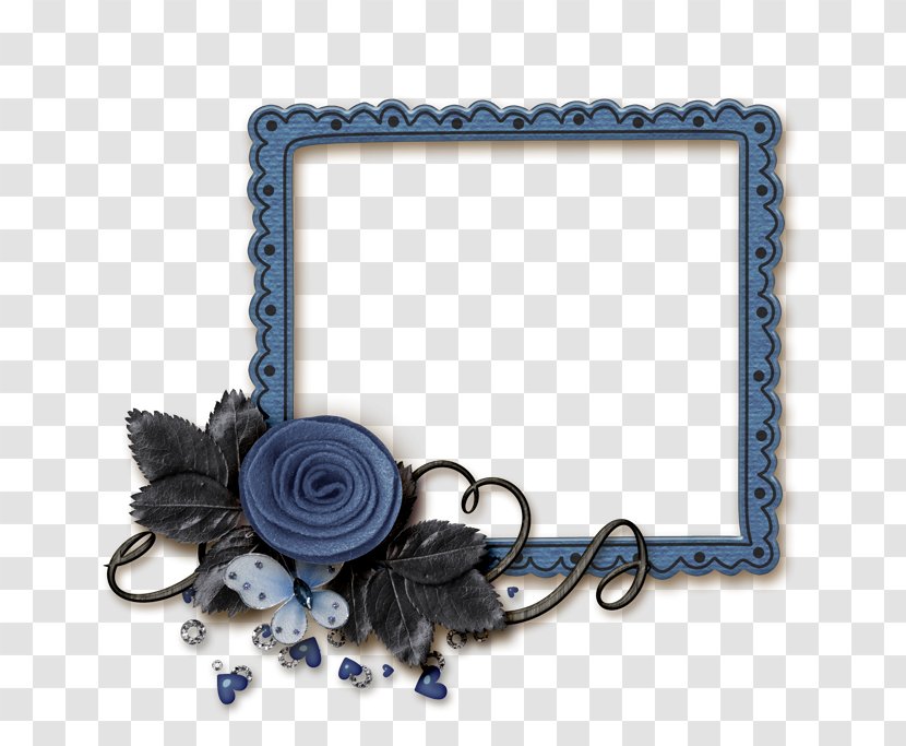 Blue Picture Frames Color - Flower Transparent PNG