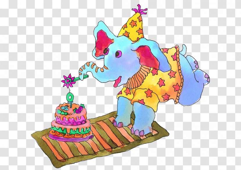 Birthday Cake Candle Illustration - Party - Elephant In Candles Transparent PNG
