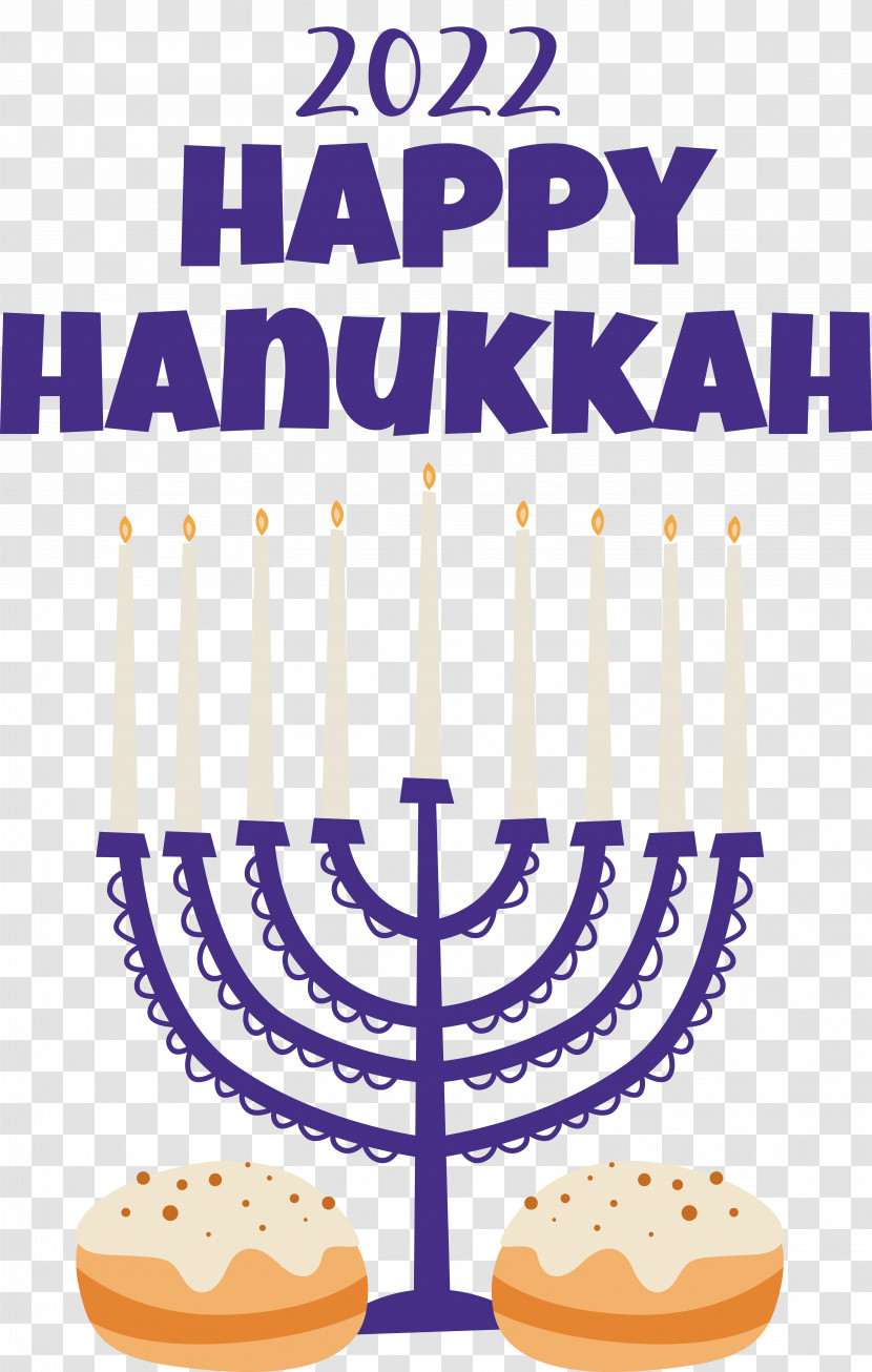 Happy Hanukkah Lighting Dreidel Sufganiyot Transparent PNG