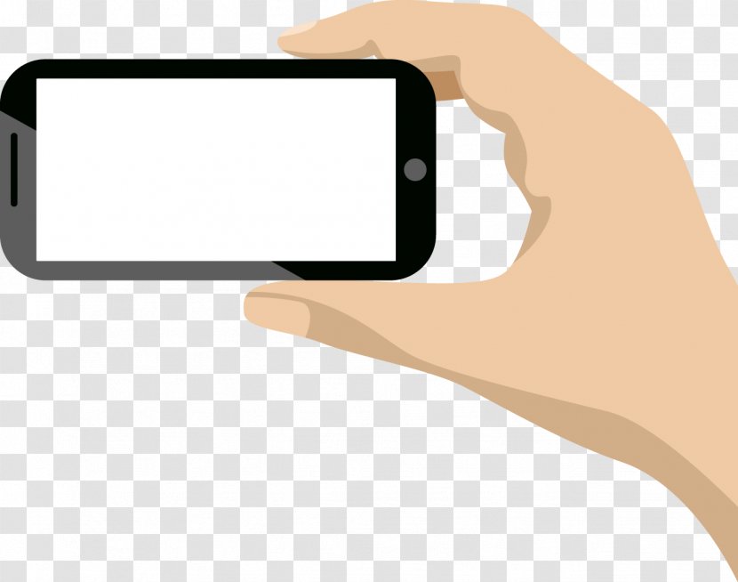 Smartphone Mobile Phone Designer - Flat Design - Hand Transparent PNG