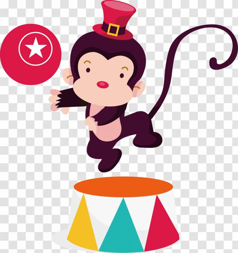 Circus Ringmaster Cartoon Clip Art - Monkey Transparent PNG