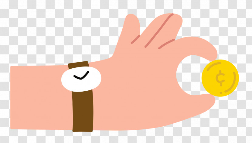 Hand Pinching Coin Transparent PNG