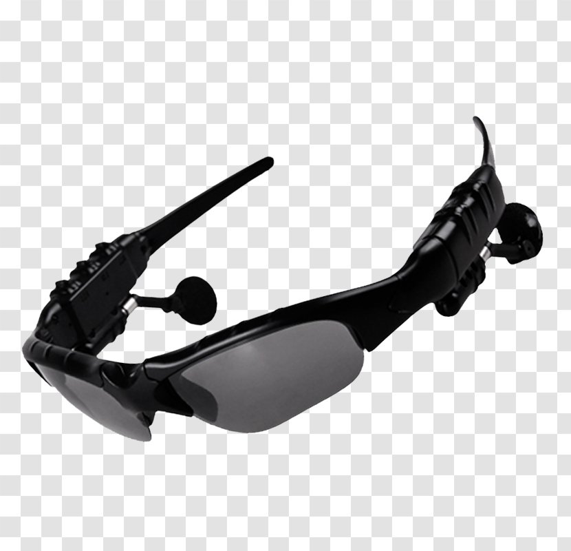 Bluetooth Headphones Mobile Phone Headset Handsfree - Hardware - Real Black Sunglasses Products Transparent PNG