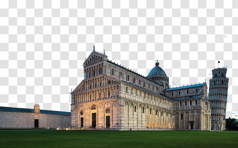 Leaning Tower Of Pisa Cathedral Piazza Dei Miracoli Baptistery - Italy - Three Transparent PNG