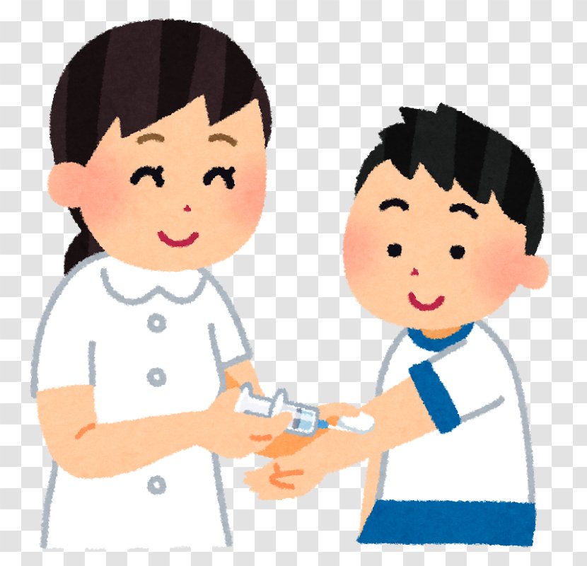 Nurse Nursing Care Injection Influenza Vaccine Hospital - Cartoon - Sanda Transparent PNG