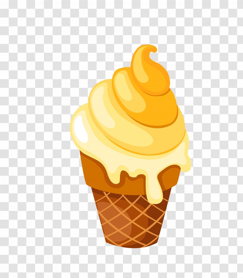 Ice Cream Cone Dessert - Photography - Cartoon Hand Painted Cylinder Free To Pull Graphics Transparent PNG