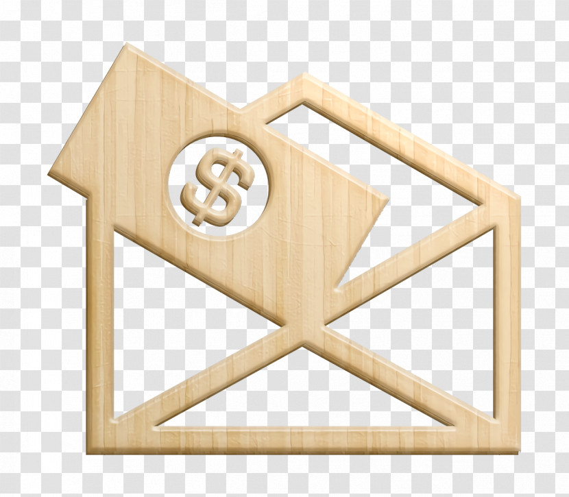 Business Icon Money Pack 1 Icon Dollar Bill Paper In An Envelope To Make A Deposit In A Bank Icon Transparent PNG